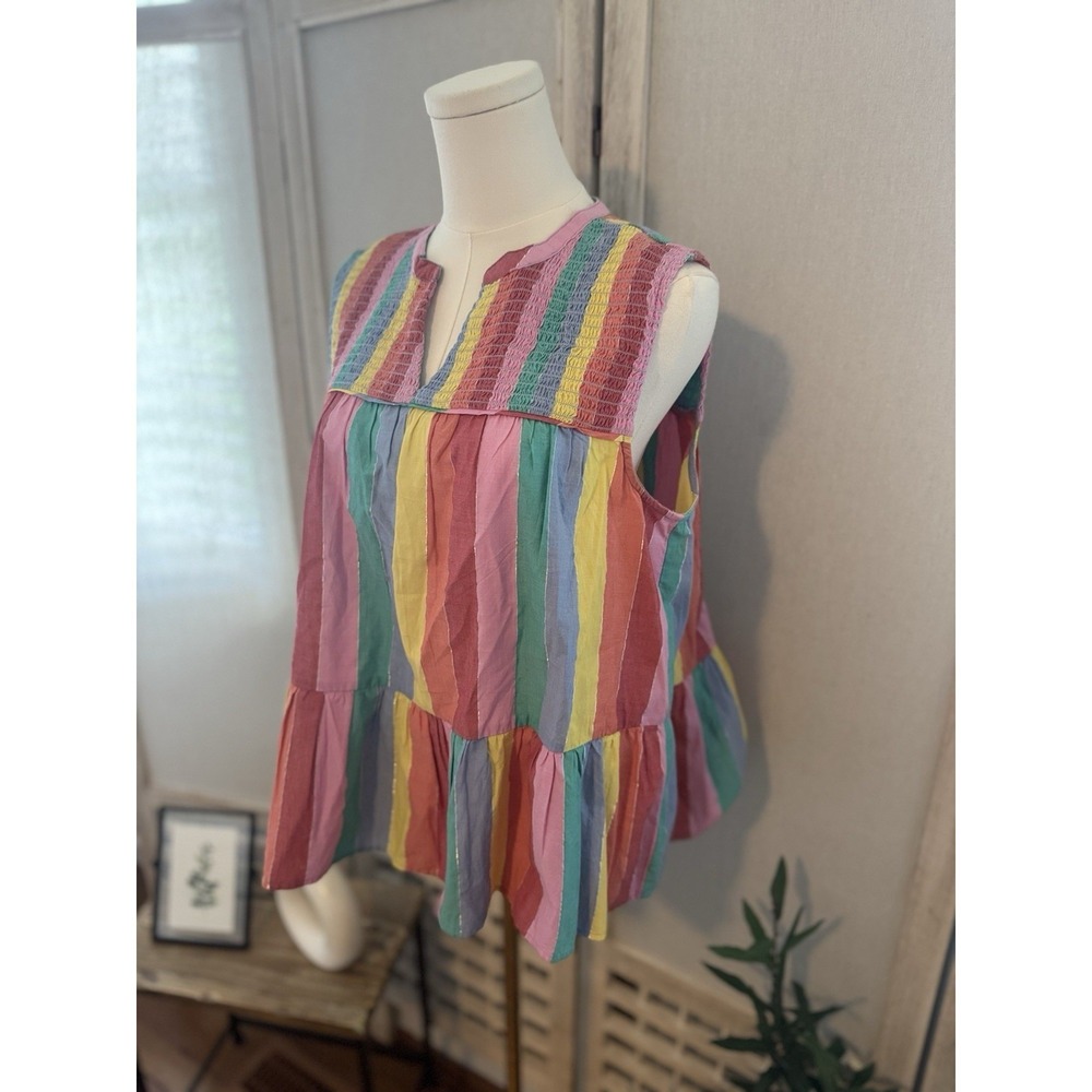 Crown & Ivy Colorful Sleeveless Blouse - Picture 5 of 9